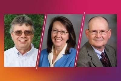 Composite of Joe Loferski, Audrey Zink-Sharp, and Mike Aust headshots