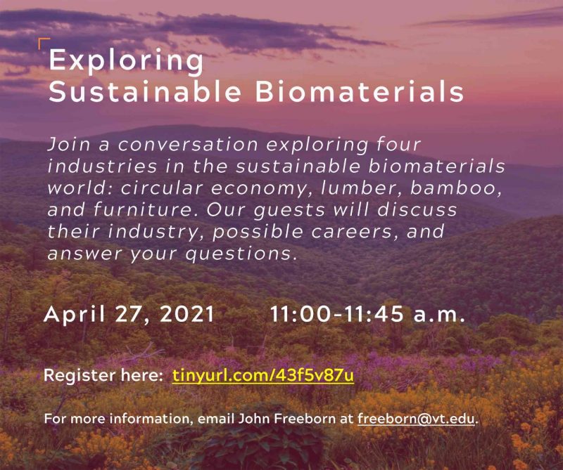 April 27 Exploring Sustainable Biomaterials