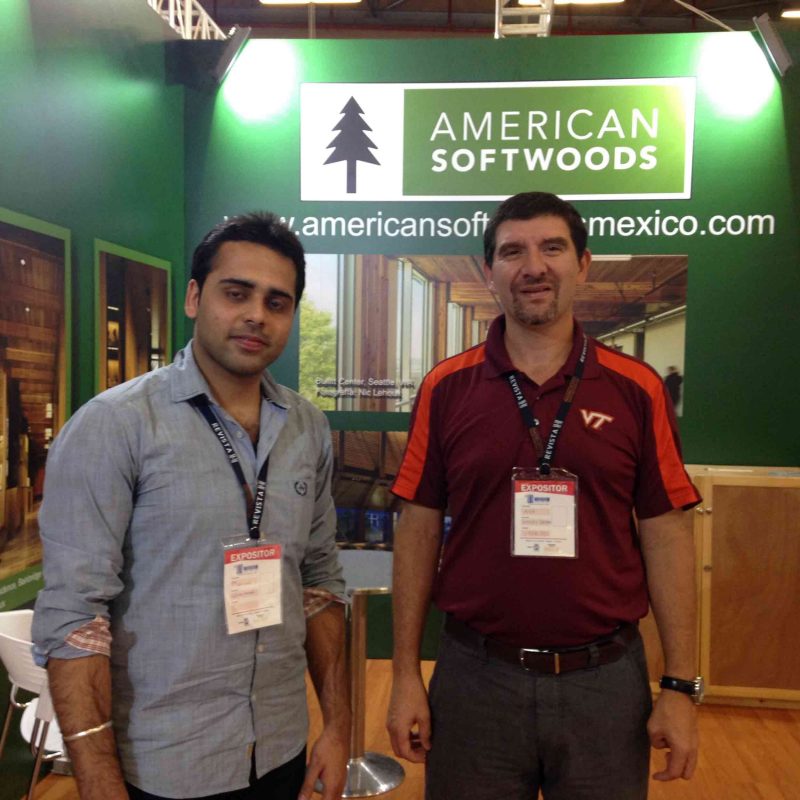 Gaurav Kakkar (former student) and Dr. Henry Quesada (prepandemic  at the American Softwoods conference in Mexico)