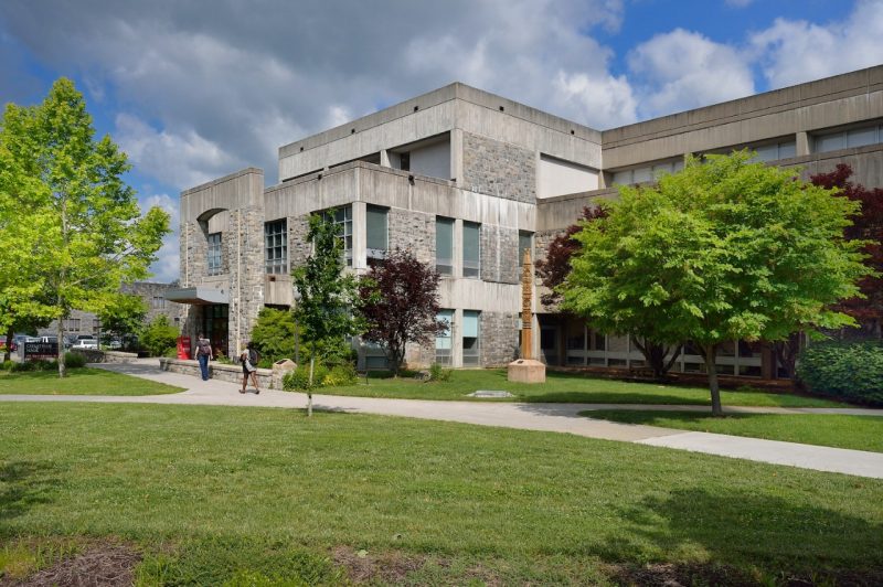 Exterior view of main entrance of Cheatham Hall