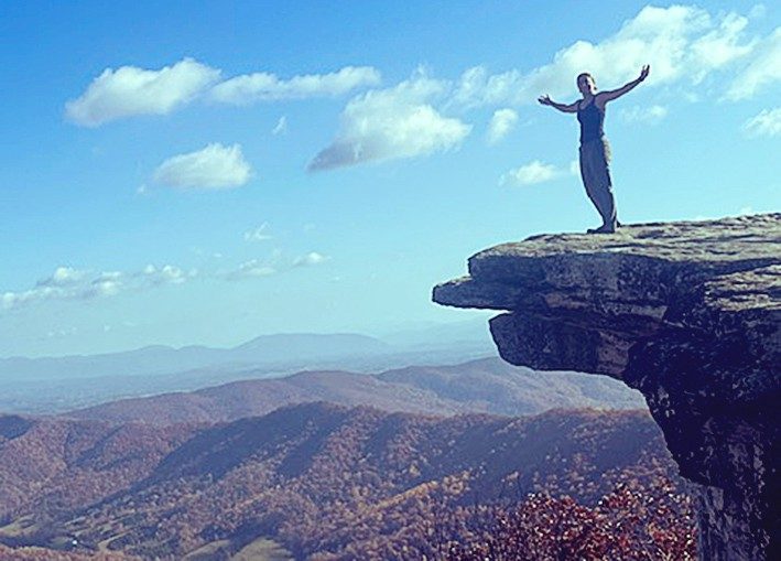 Kayla love hiking in the region around Blacksburg, including the well-known and heavily photographed McAfee Knob. 