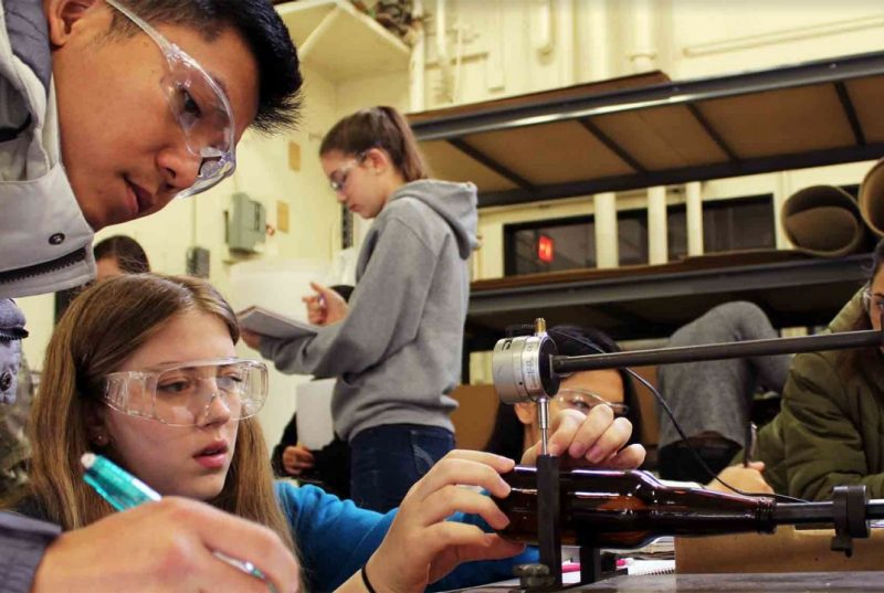 Students getting hands on experience